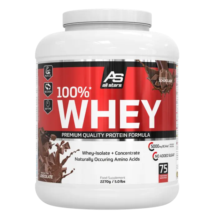All Stars Whey Protein: freigestelltes Originalprodukt