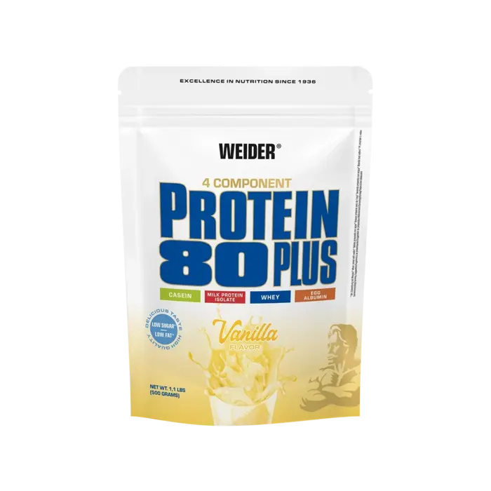 Weider Protein 80 Plus: freigestelltes Originalprodukt