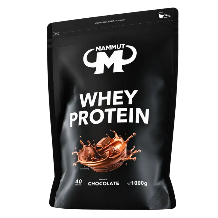 Mammut Whey Protein Chocolate im schwarzen 1000-g-Beutel