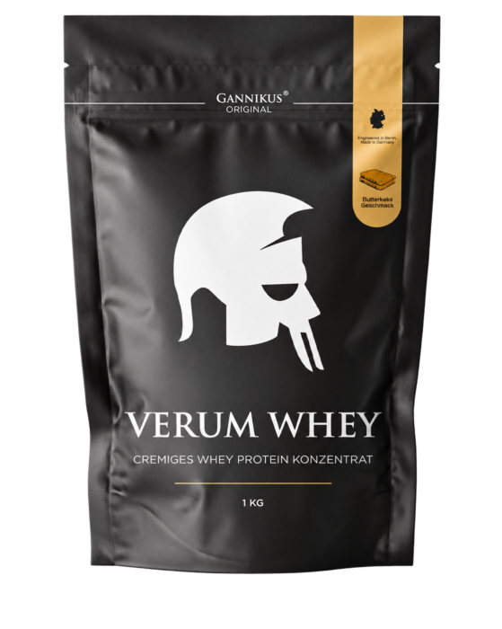 Verum Whey von Gannikus Original in der Sorte Butterkeks