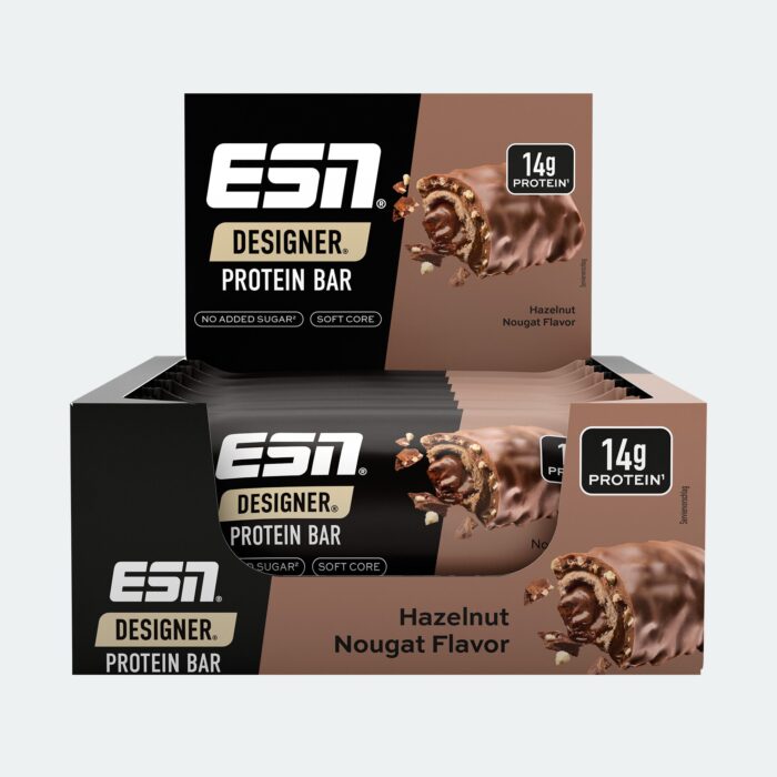ESN Designer Bar Hazelnut Nougat, 12 Riegel à 45 g – Herstellerabbildung