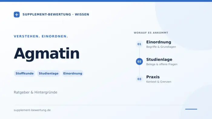 Agmatin-Ratgeber von Supplement-Bewertung: Stoffkunde, Studienlage und Einordnung