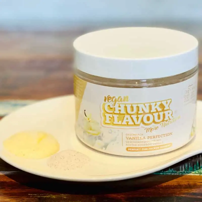 Unsere Chunky-Flavour-Testdose in der Sorte Vanilla Perfection