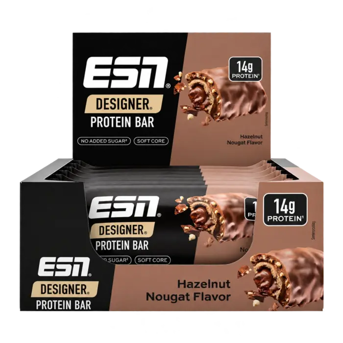 ESN Designer Protein Bar Hazelnut Nougat im Displaykarton
