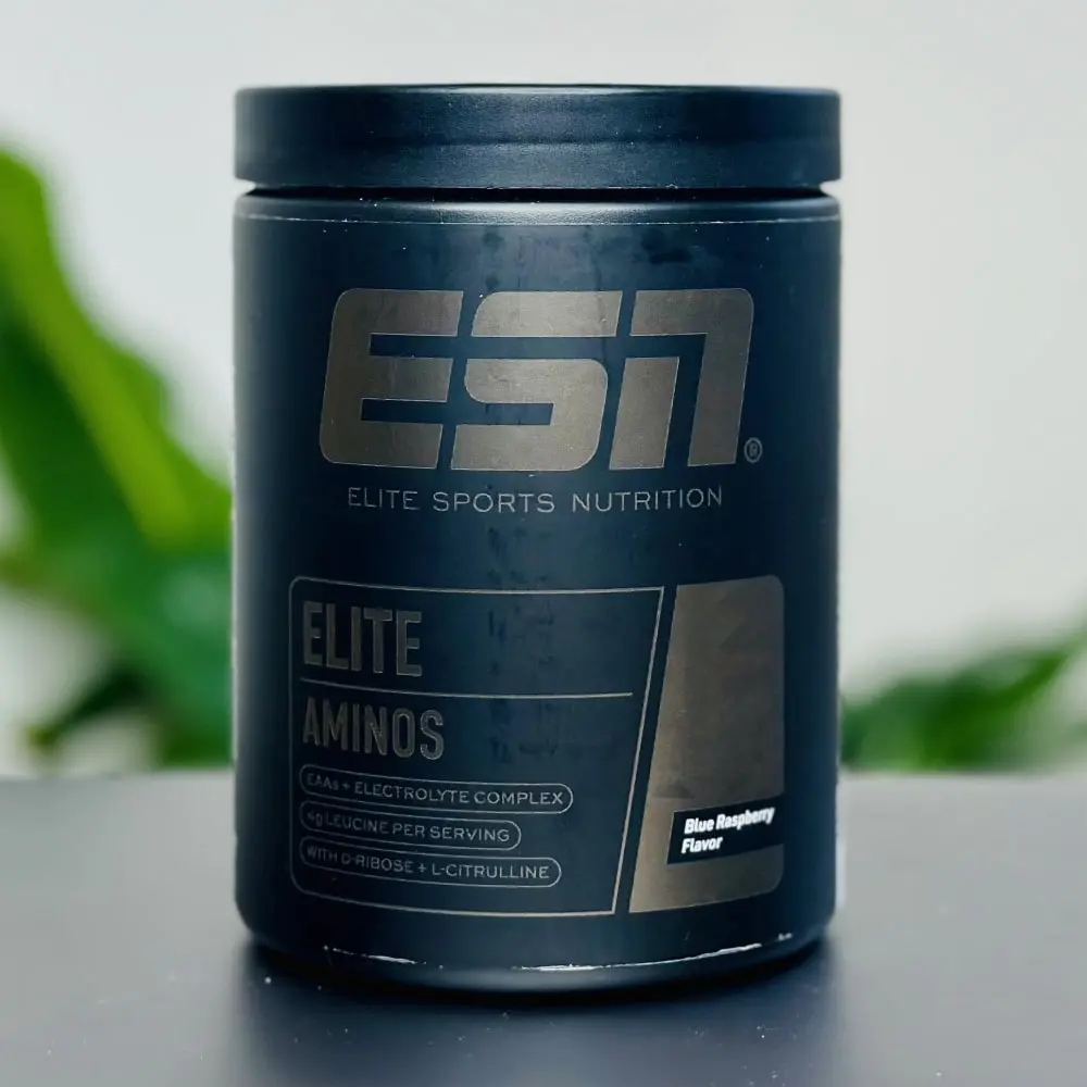Unsere ESN-Elite-Aminos-Dose in der Sorte Blue Raspberry