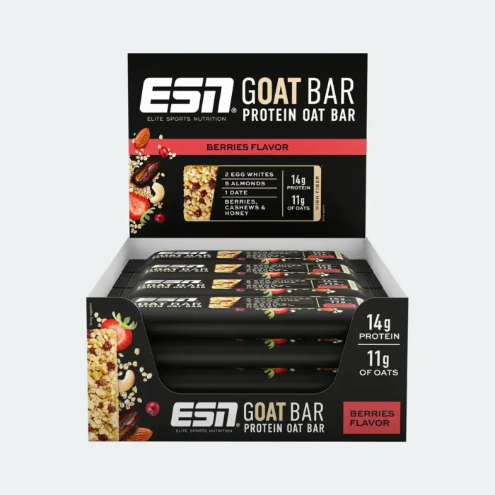 ESN GOAT Bar Berries in der 12er-Box mit 55-g-Riegeln
