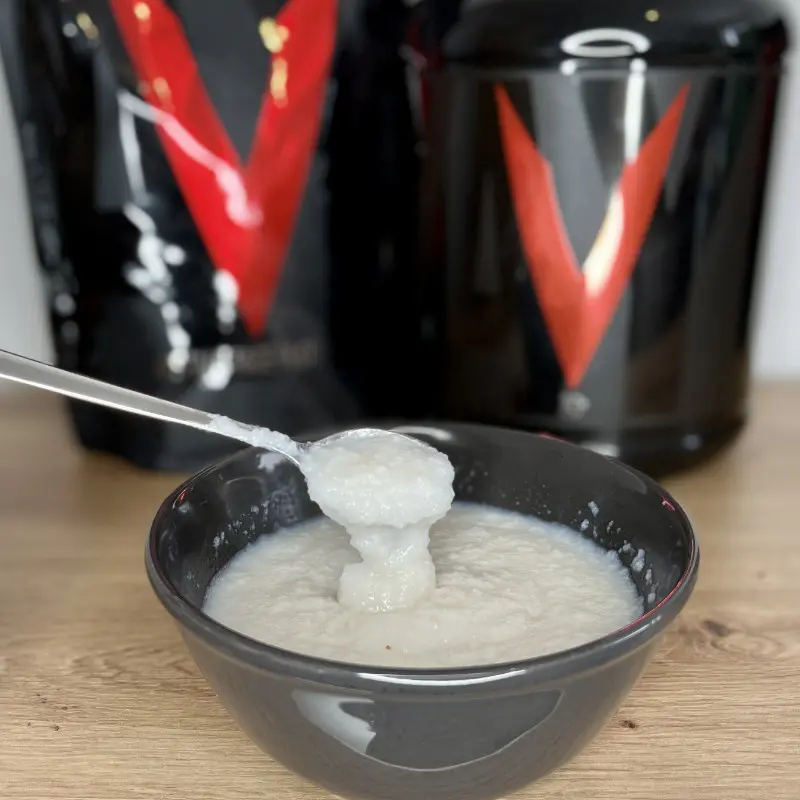 Zubereiteter Rice Pudding im Test: 80 Gramm Reisgrieß mit etwa 250 Milliliter Wasser