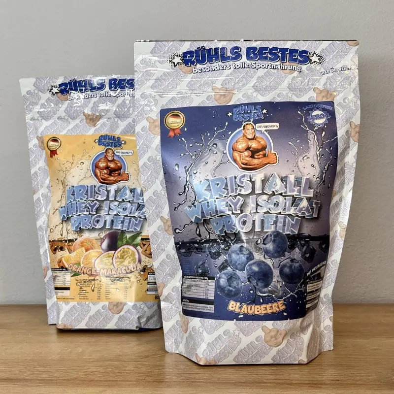 Rühls Bestes Kristall Whey aus unserem eigenen Vergleich zweier Sorten