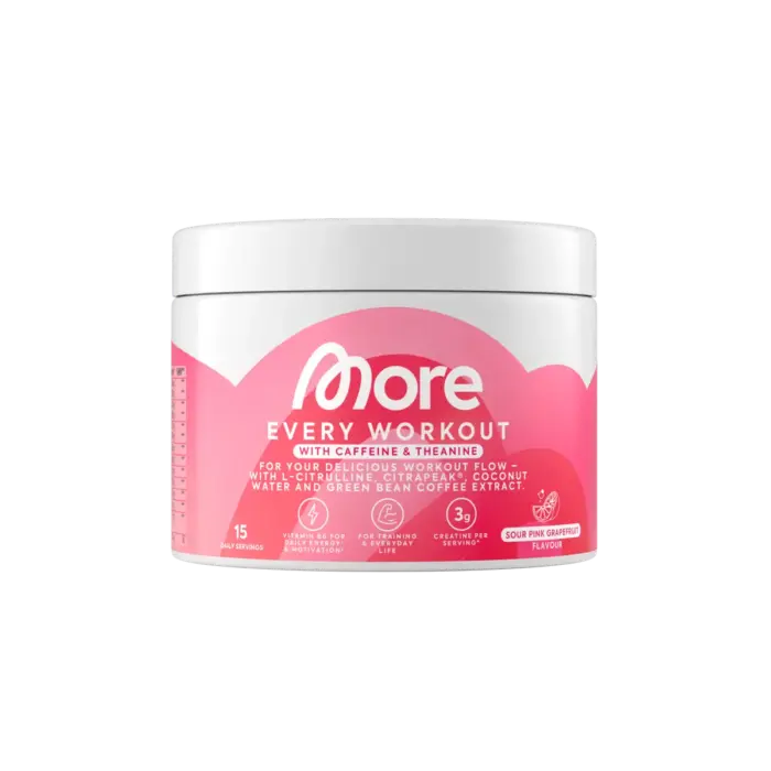 More Every Workout Sour Pink Grapefruit mit Koffein in der aktuellen 270-g-Dose