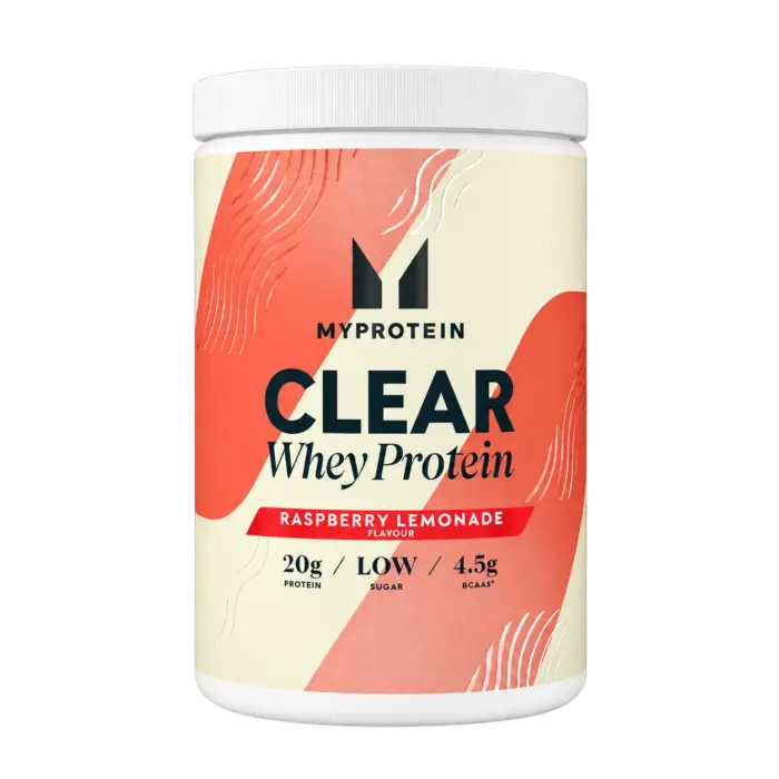 Freigestellte Myprotein Clear Whey Protein Dose Raspberry Lemonade