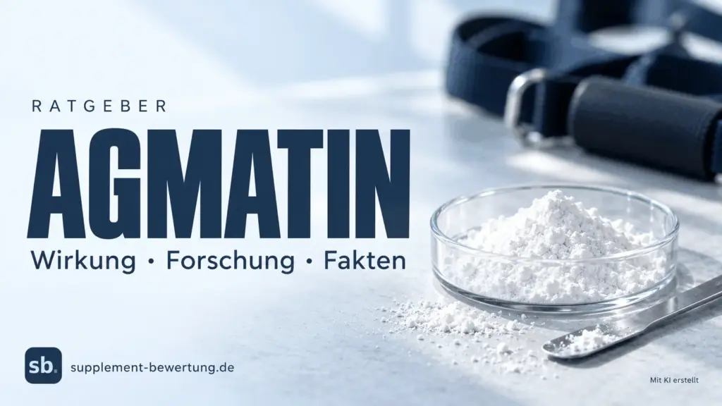 KI-Symbolbild mit weißem Pulver in einer Glasschale zum Agmatin-Ratgeber