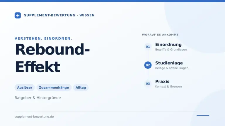 Rebound-Effekt-Ratgeber von Supplement-Bewertung: Auslöser, Zusammenhänge und Alltag