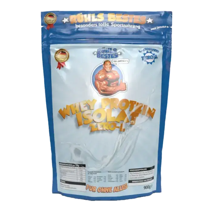 Rühls Bestes Whey Protein Isolat in der Variante Pur ohne alles, freigestelltes Original-Produktfoto