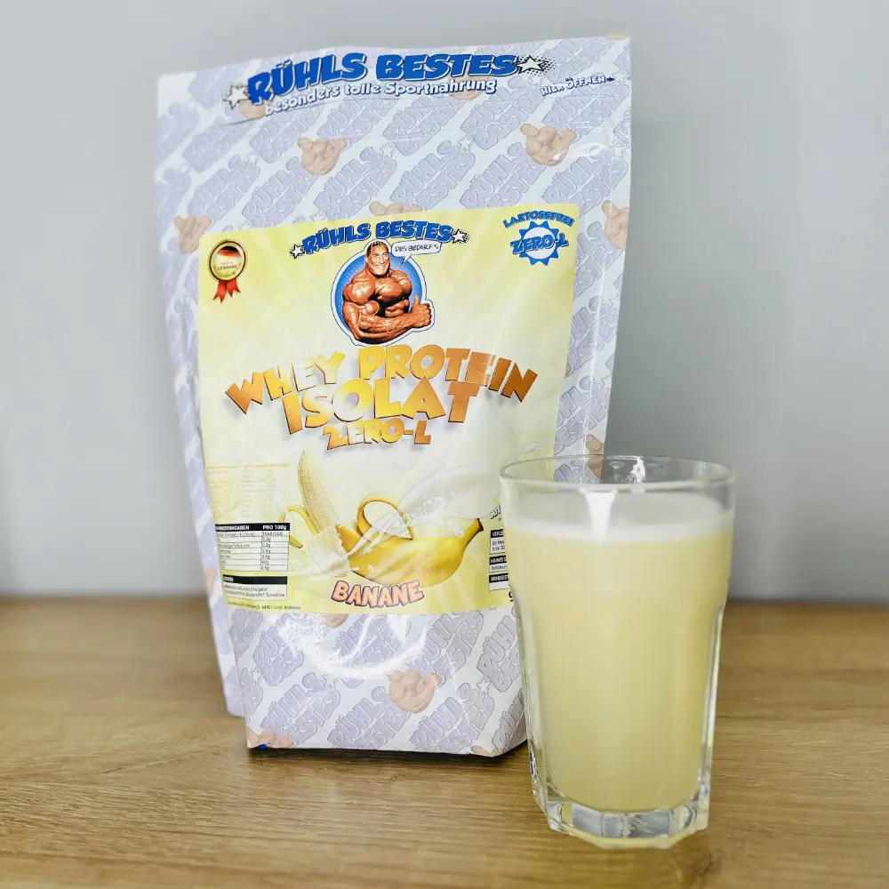 Rühls Bestes Banane aus unserem Test, mit Wasser angemischt